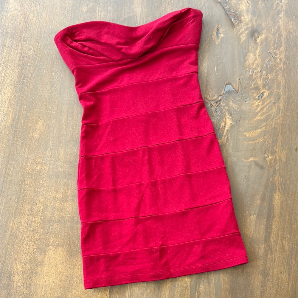 Red Mini Bodycon Dress Sweetheart Neckline Cocktail
